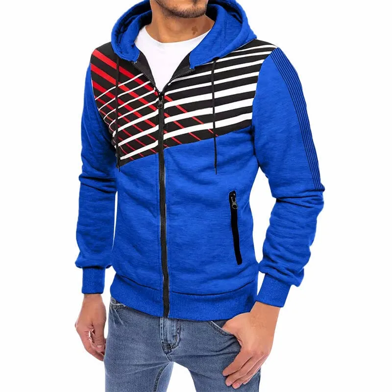 Men's Spring Autumn Casual Fashion Printed Hooded Sweatshirt