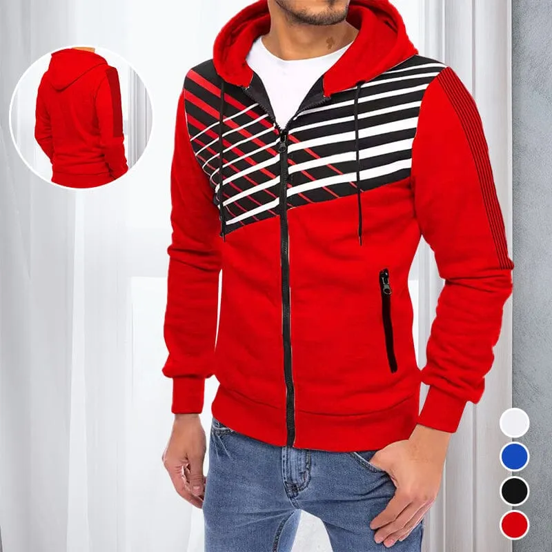 Men's Spring Autumn Casual Fashion Printed Hooded Sweatshirt