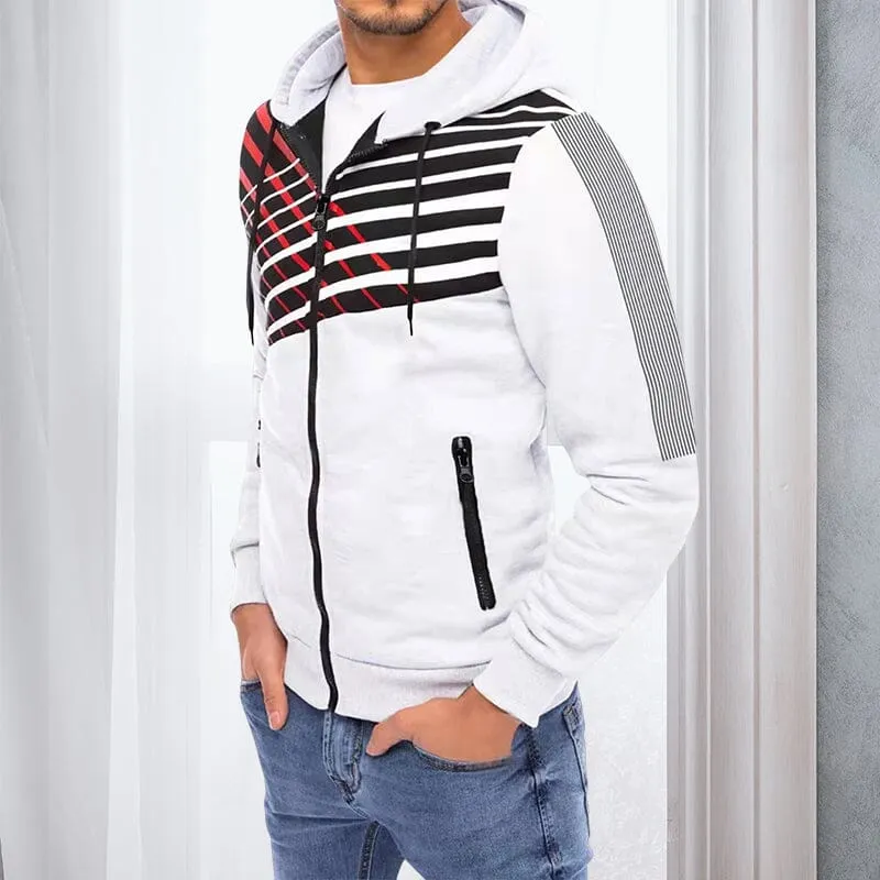 Men's Spring Autumn Casual Fashion Printed Hooded Sweatshirt