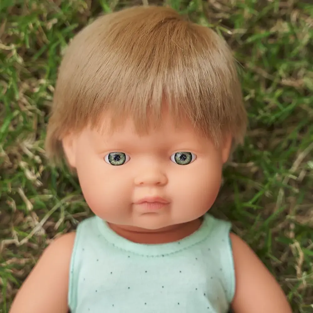 Miniland - Baby Doll - Caucasian Dark Blonde Boy 38cm