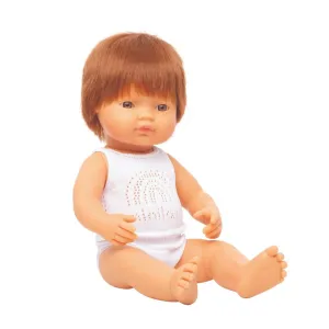 Miniland - Baby Doll - Caucasian Redhead Boy 38cm