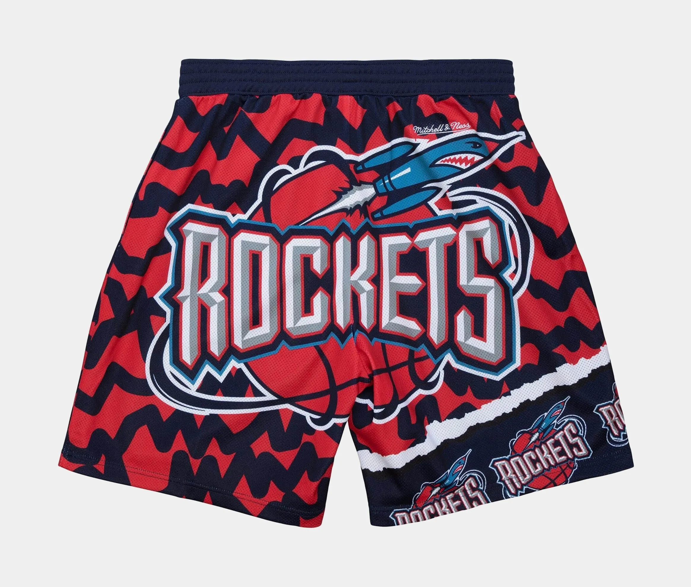 NBA Houston Rockets Jumbotron 2.0 Sublimated Shorts Mens Shorts (Navy Blue/Red)