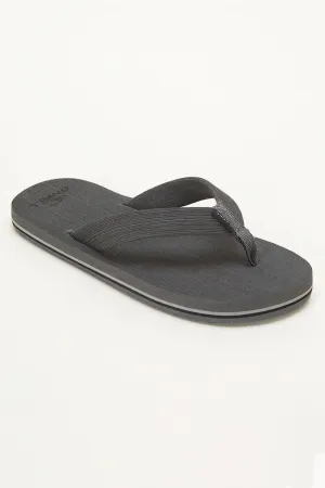 O'Neill Kids Phluff Daddy Boys Flips Flops - Grey (Size 2/3 left)