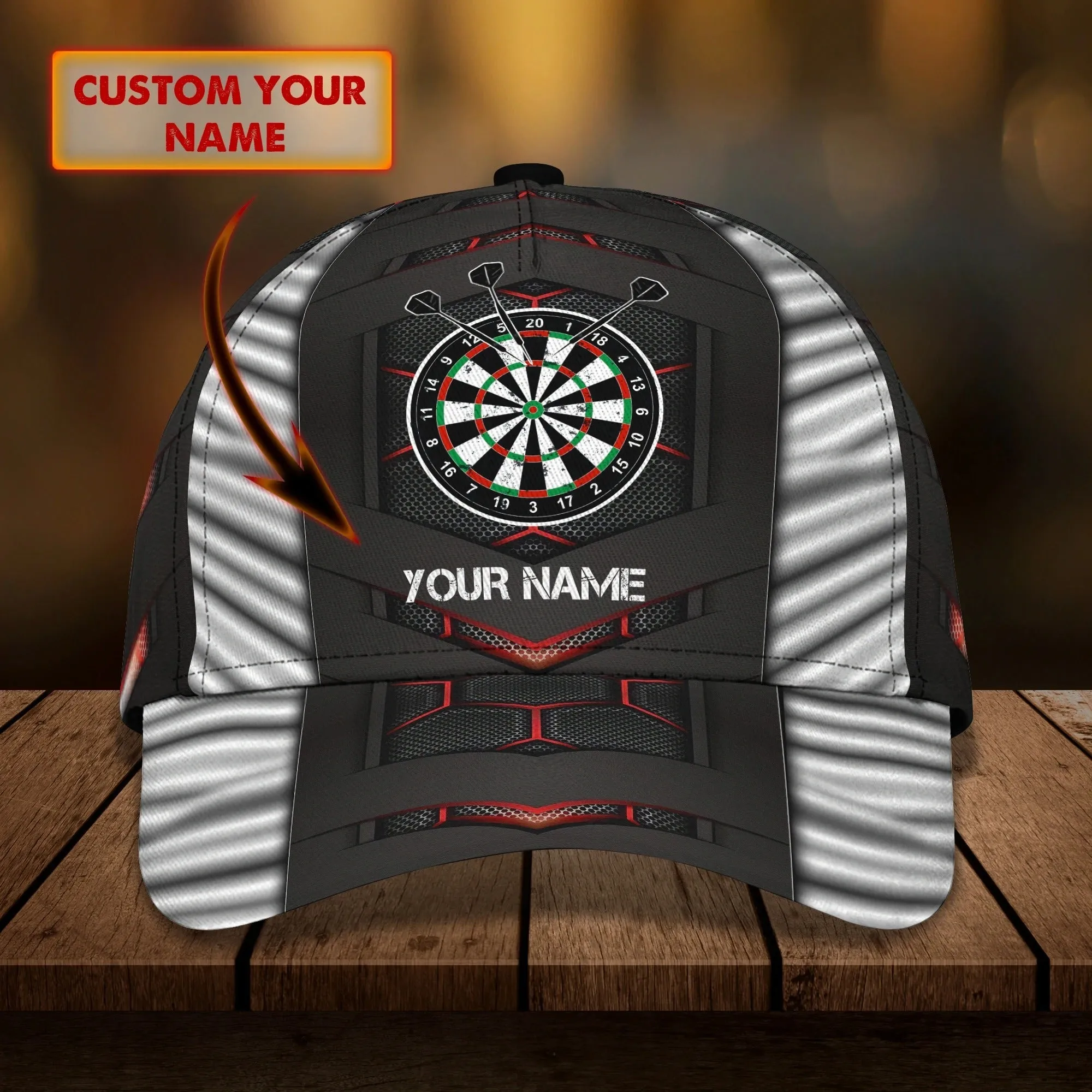 Personalized 3D Full Print Dart Cap For Men And Woman, Dart Lover Gifts, Dart Cap Hat