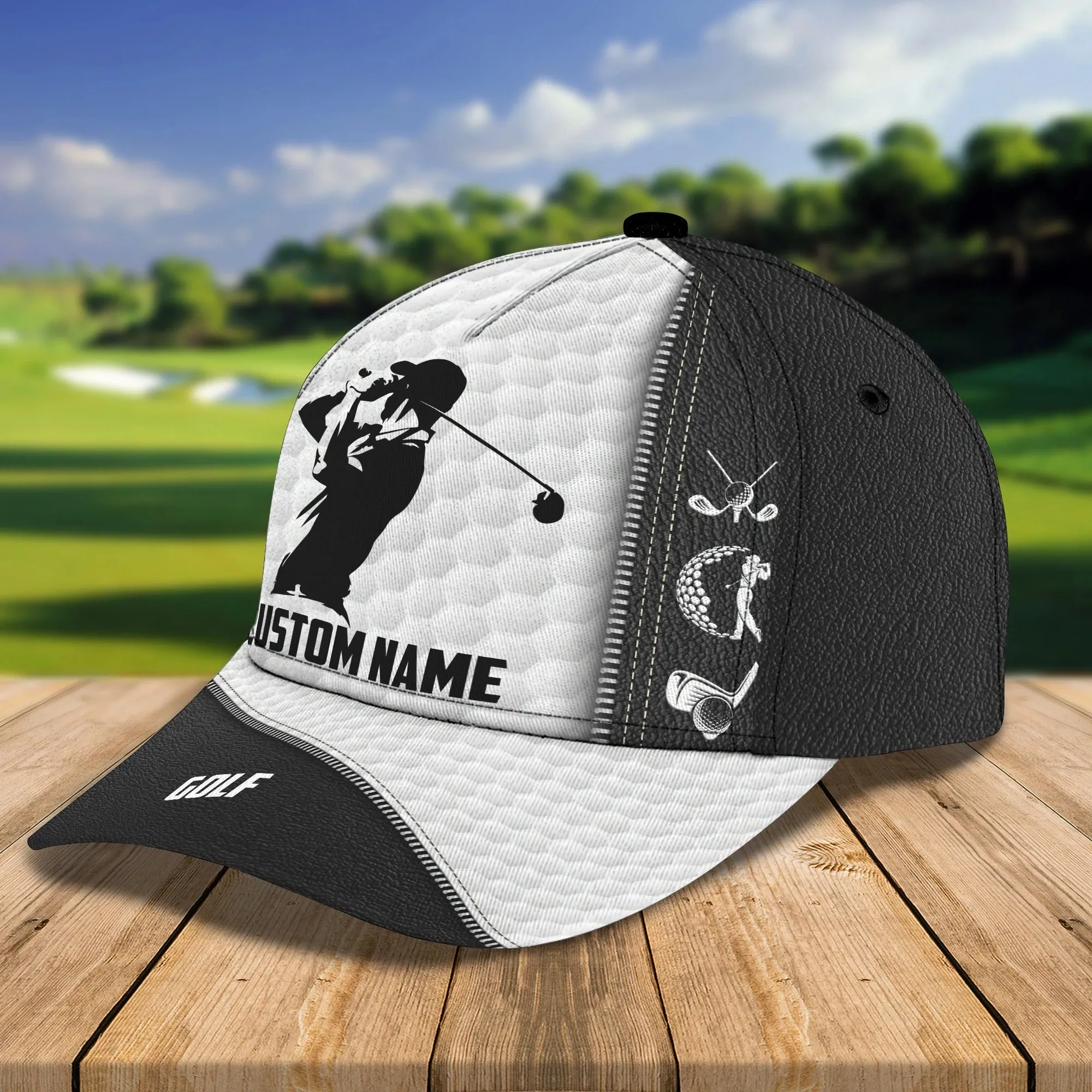 Personalized  Golf Mens Cap Hat Full Printing, 3D Baseball Cap For Gofler, Dad Golf Gifts, Father Day Golfer Gift