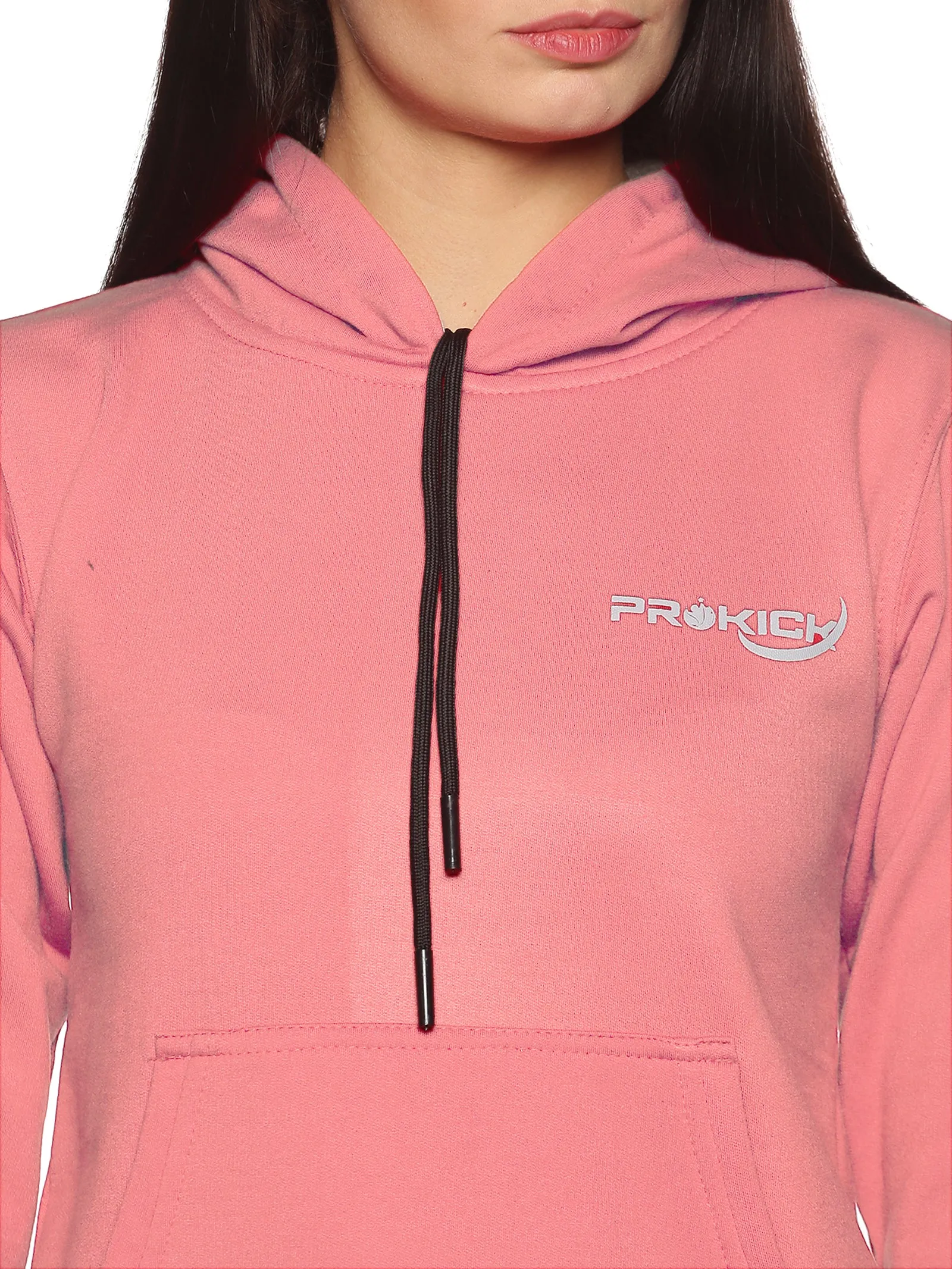 Prokick Sports Women Hooded Sweat Shirt , Pink