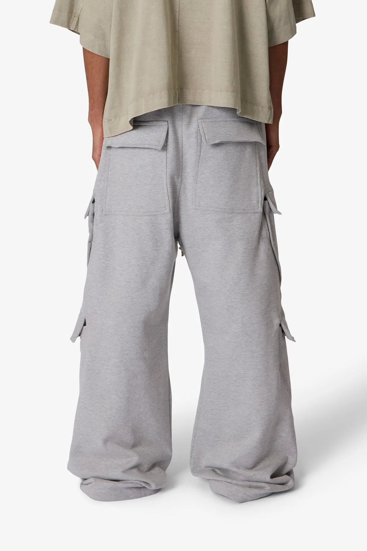 Rave Double Cargo Sweatpants - Washed Grey