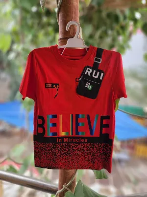 Red Retro Style T Shirt