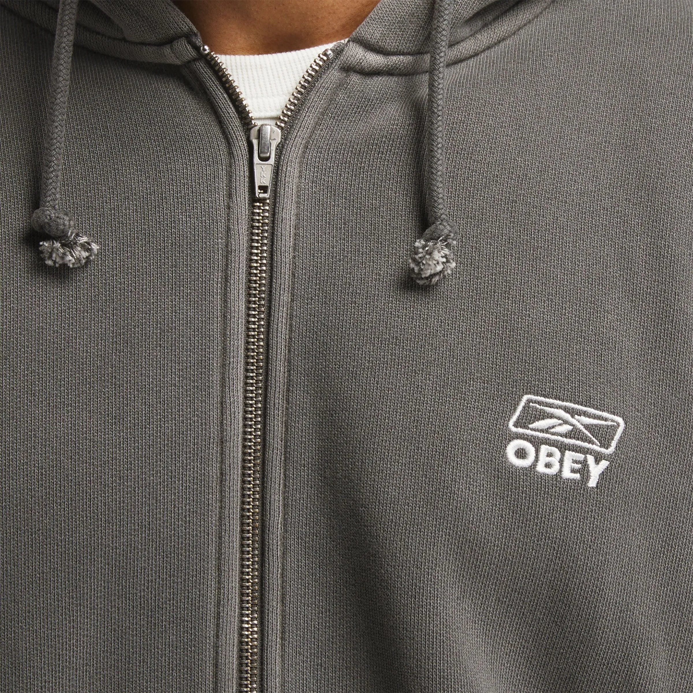 Reebok X Obey Zip Hoodie Washed Black