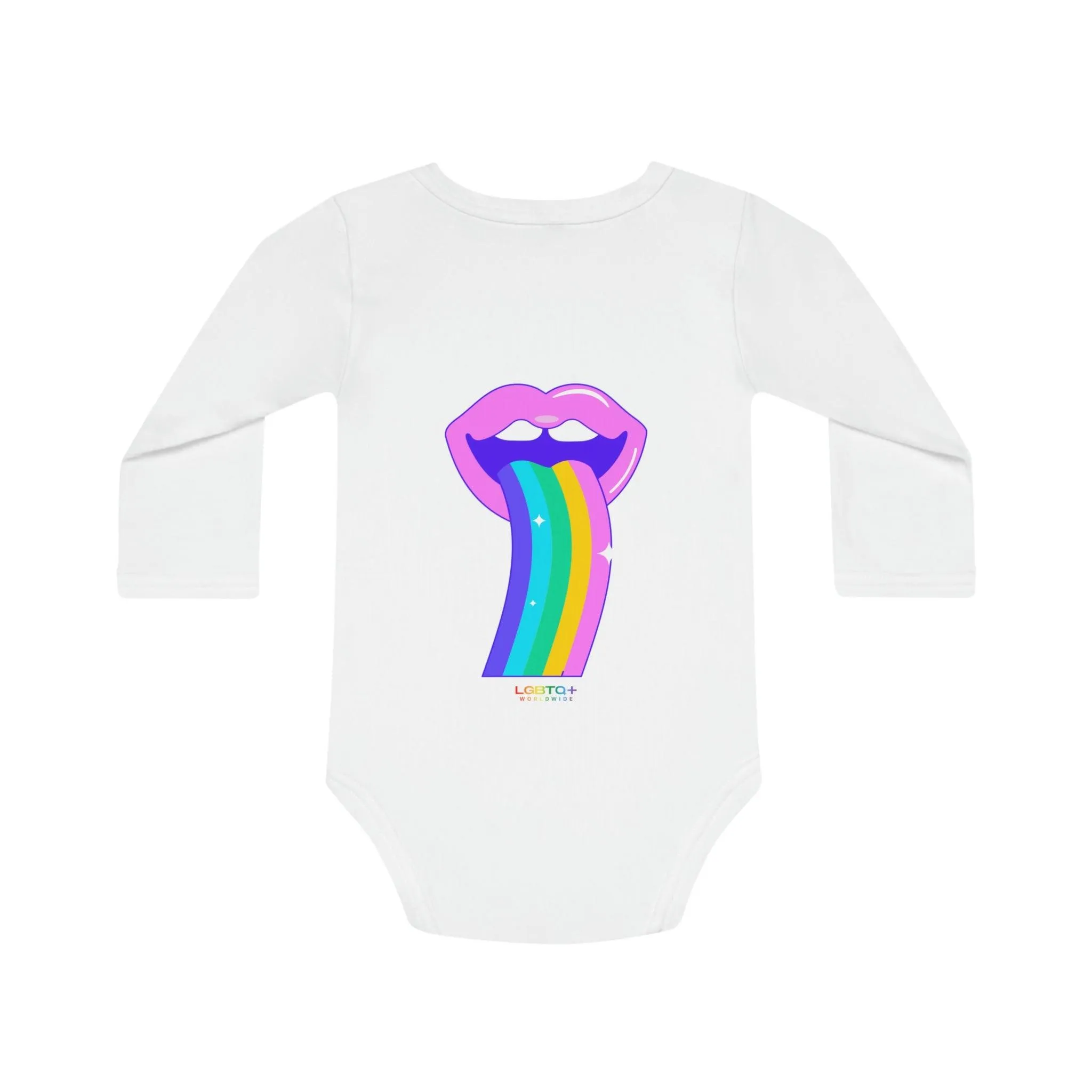 ,,REGENBOGEN ZUNGE" Organischer Baby Strampler