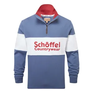 Schoffel Exeter Heritage 1/4 Zip Jumper - Stone Blue