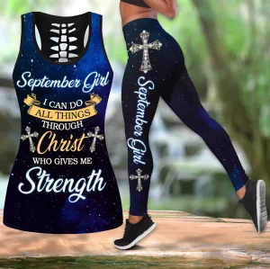 September Girl Jesus Tank Top Legging - Christian Tank Top And Legging Sets For Women