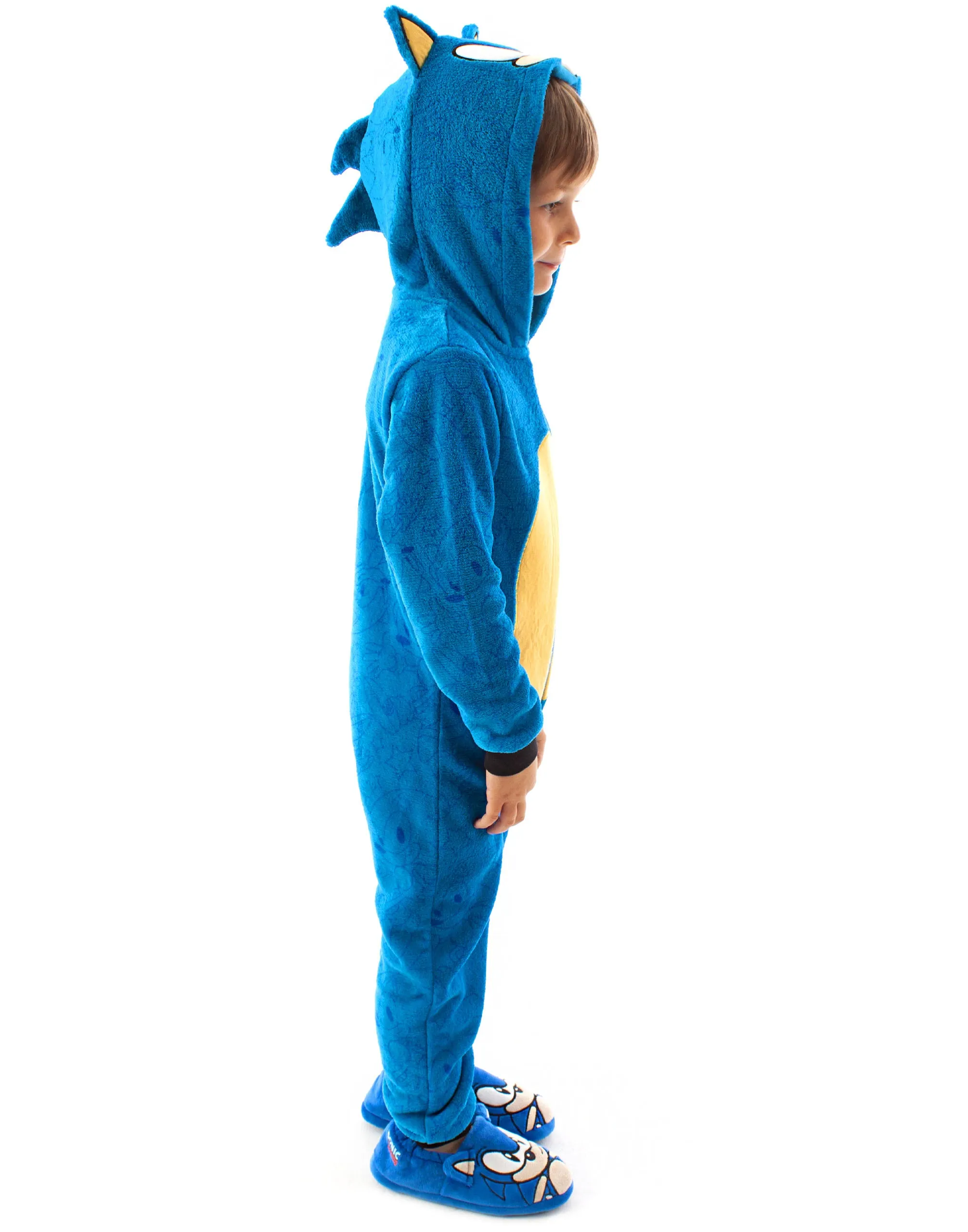 Sonic the Hedgehog Sonic Novelty 3D Dress-Up Style Unisex Kids Blue Onesie