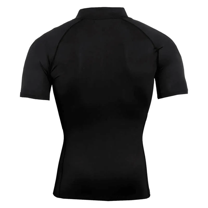 Sports Compression Men's Zipper Short Sleeves T-Shirt - SF0645