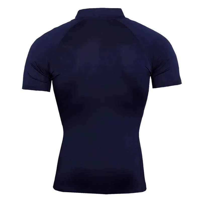 Sports Compression Men's Zipper Short Sleeves T-Shirt - SF0645