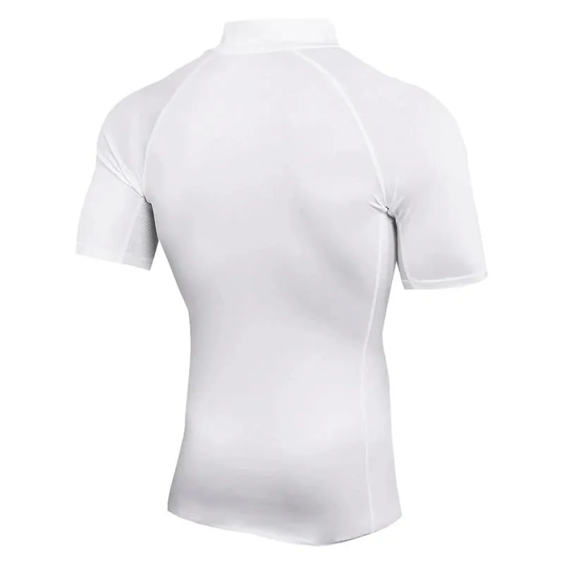 Sports Compression Men's Zipper Short Sleeves T-Shirt - SF0645