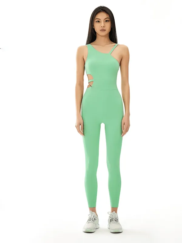 Sports Elastic One-piece Women's Sleeveless Yoga Jumpsuit - SF1046