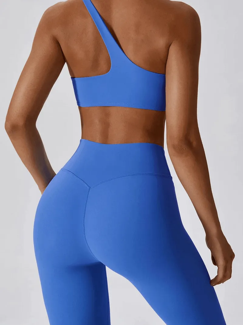 Sports One Shoulder Push-up Bra and Leggings - SF1697