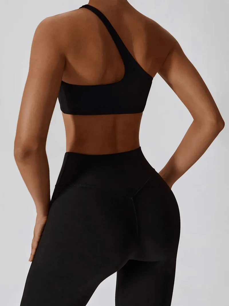 Sports One Shoulder Push-up Bra and Leggings - SF1697