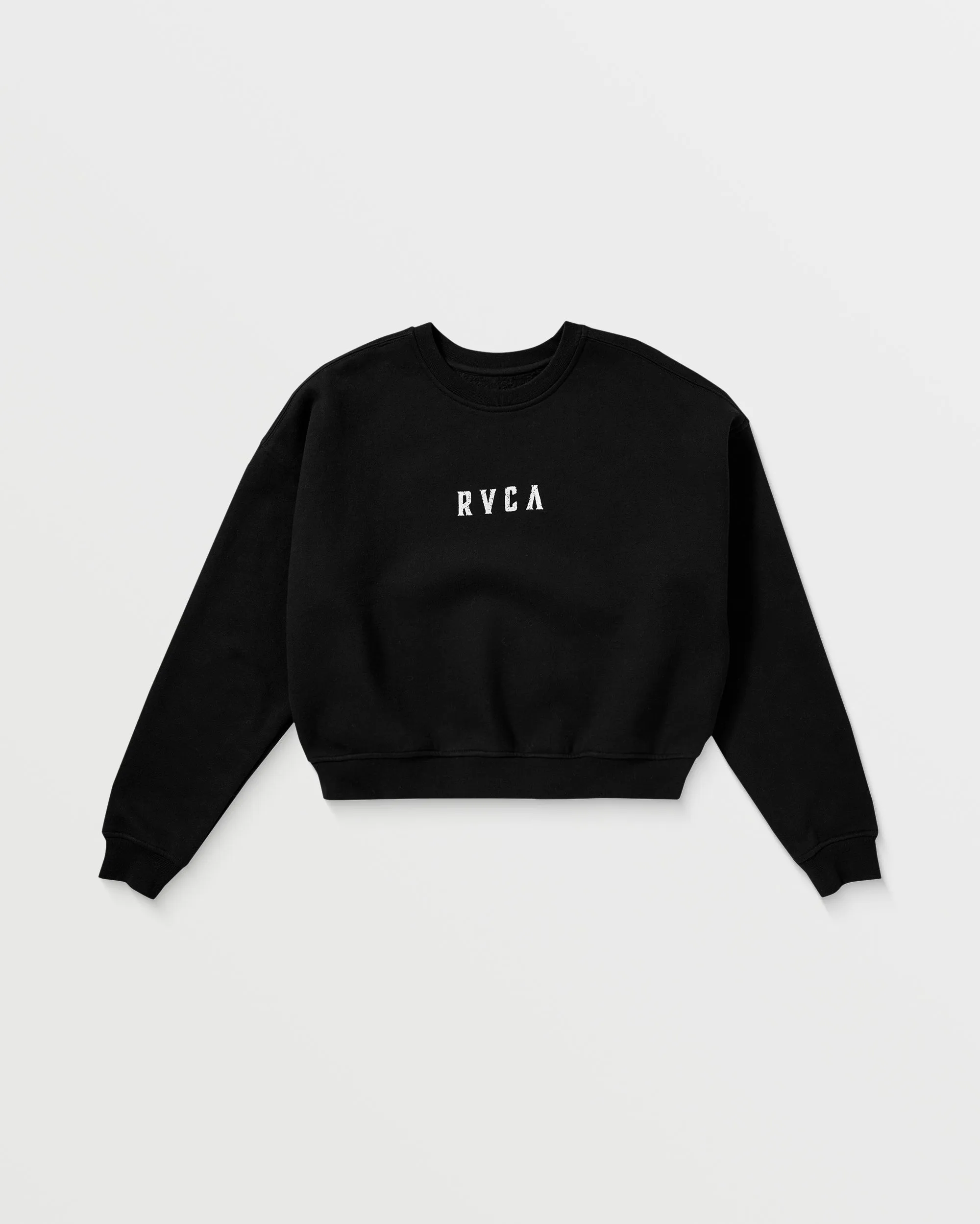 Stacked Court Crew Sweatshirt - Rvca Black