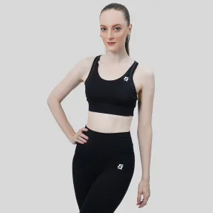 Stretch Net Sports Bra (Black)