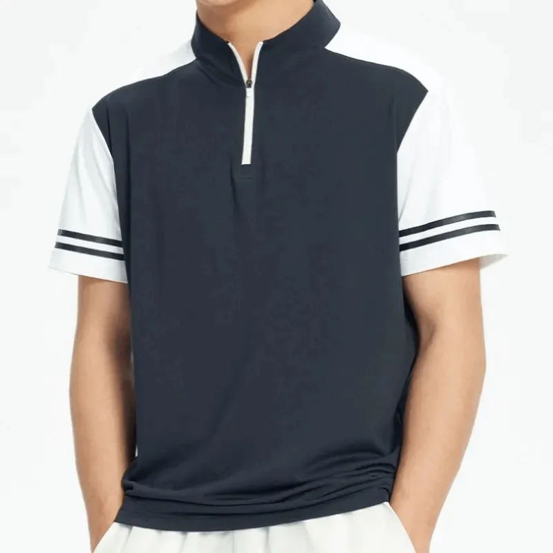 Stylish Men's Sports Polo T-Shirt with Zipper - SF2162