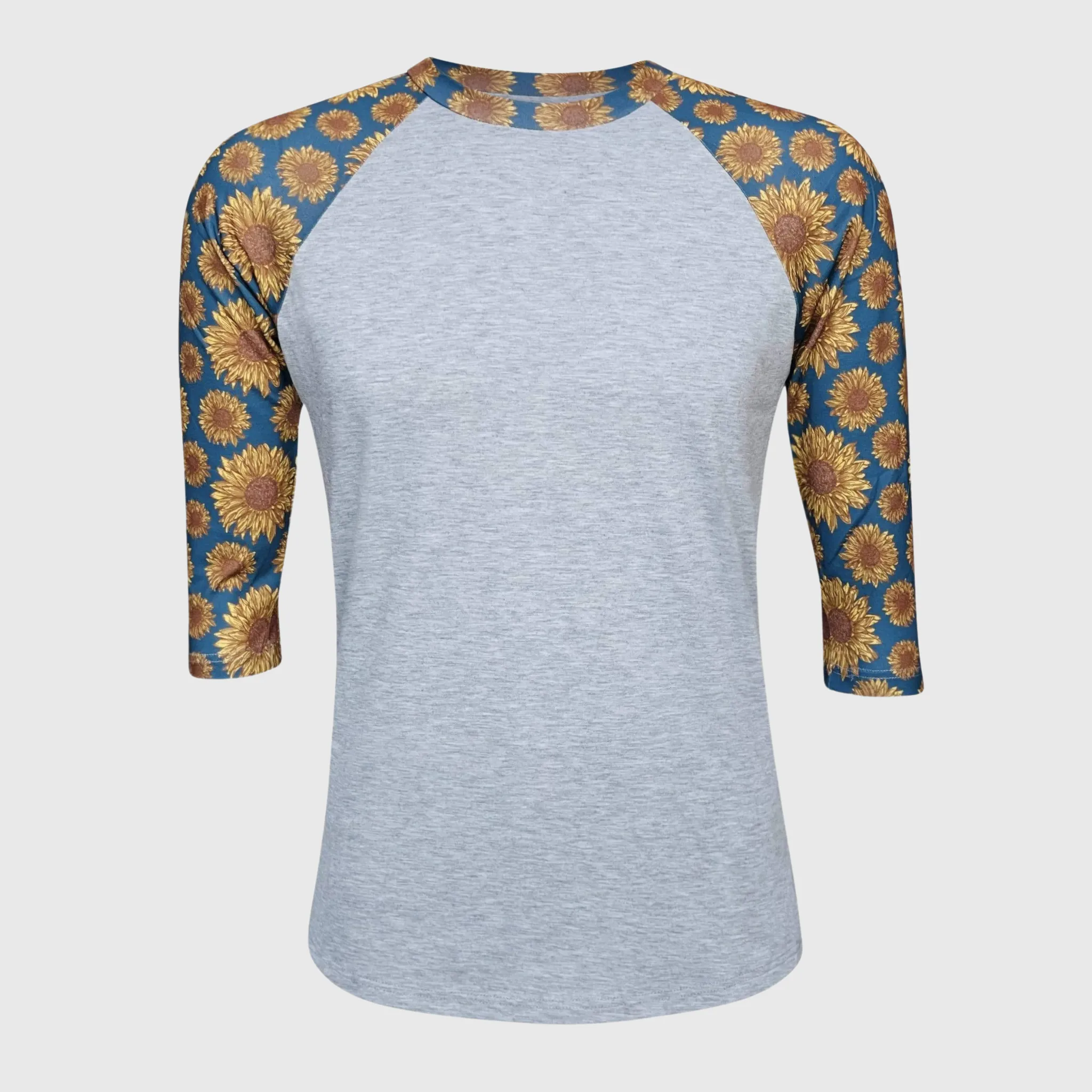 Sunflower Gray Teal Polyester Top