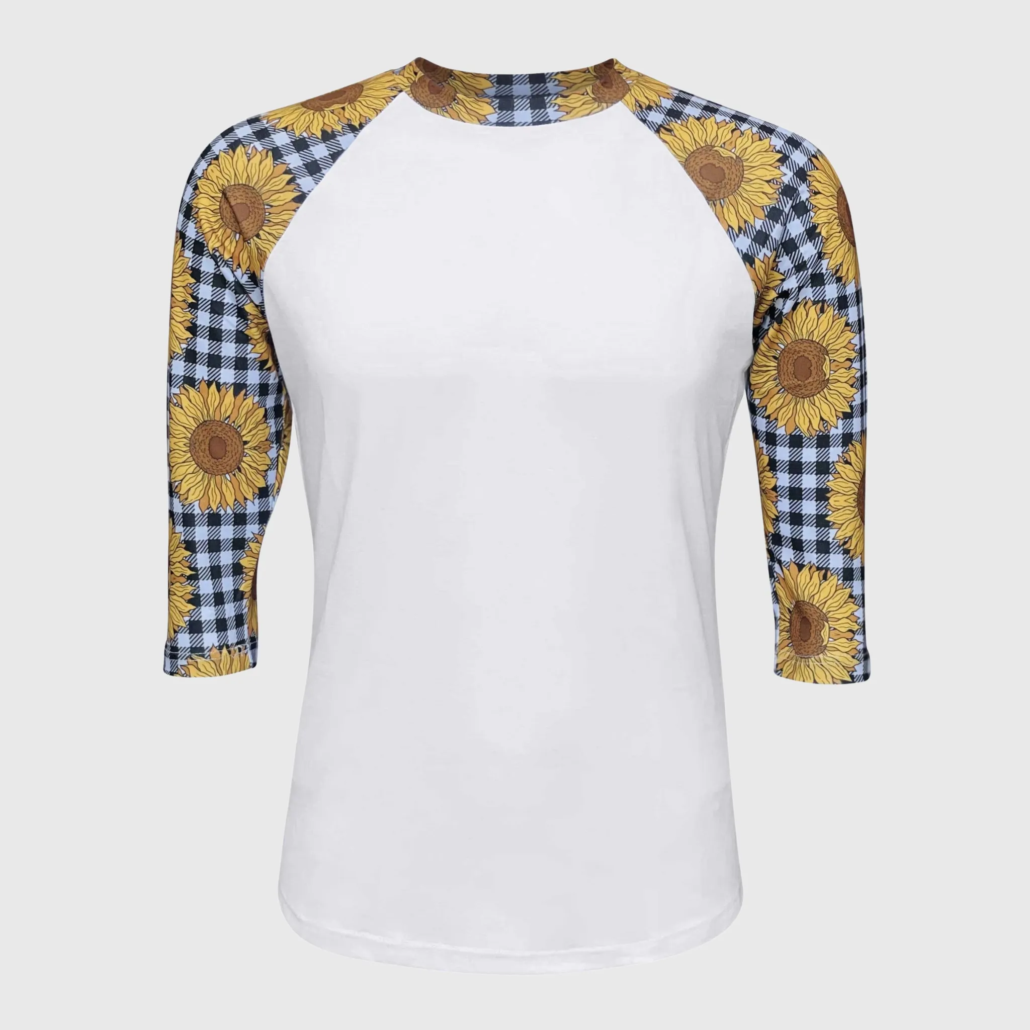 Sunflower Plaid White Polyester Top