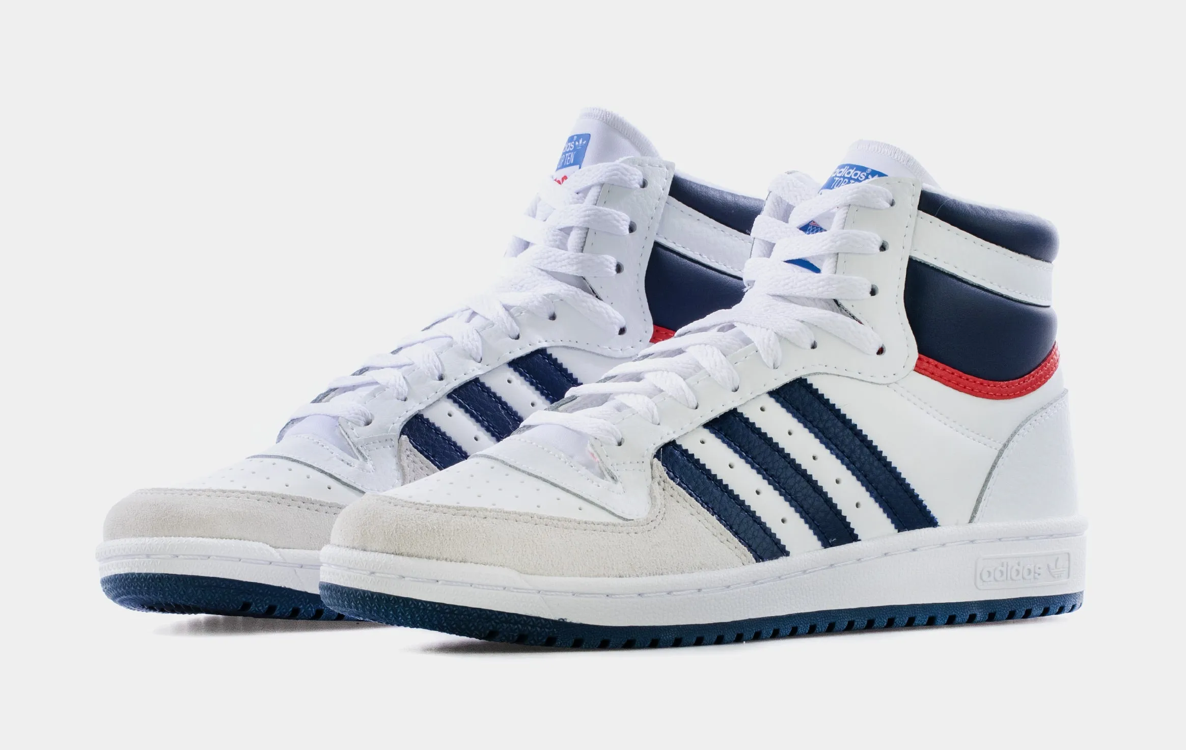 Top Ten Mens Basketball Shoes (White/Navy Blue)