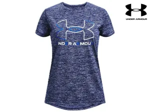 Under Armour Girls Tech Twist Short Sleeve Tee (Blue 456)