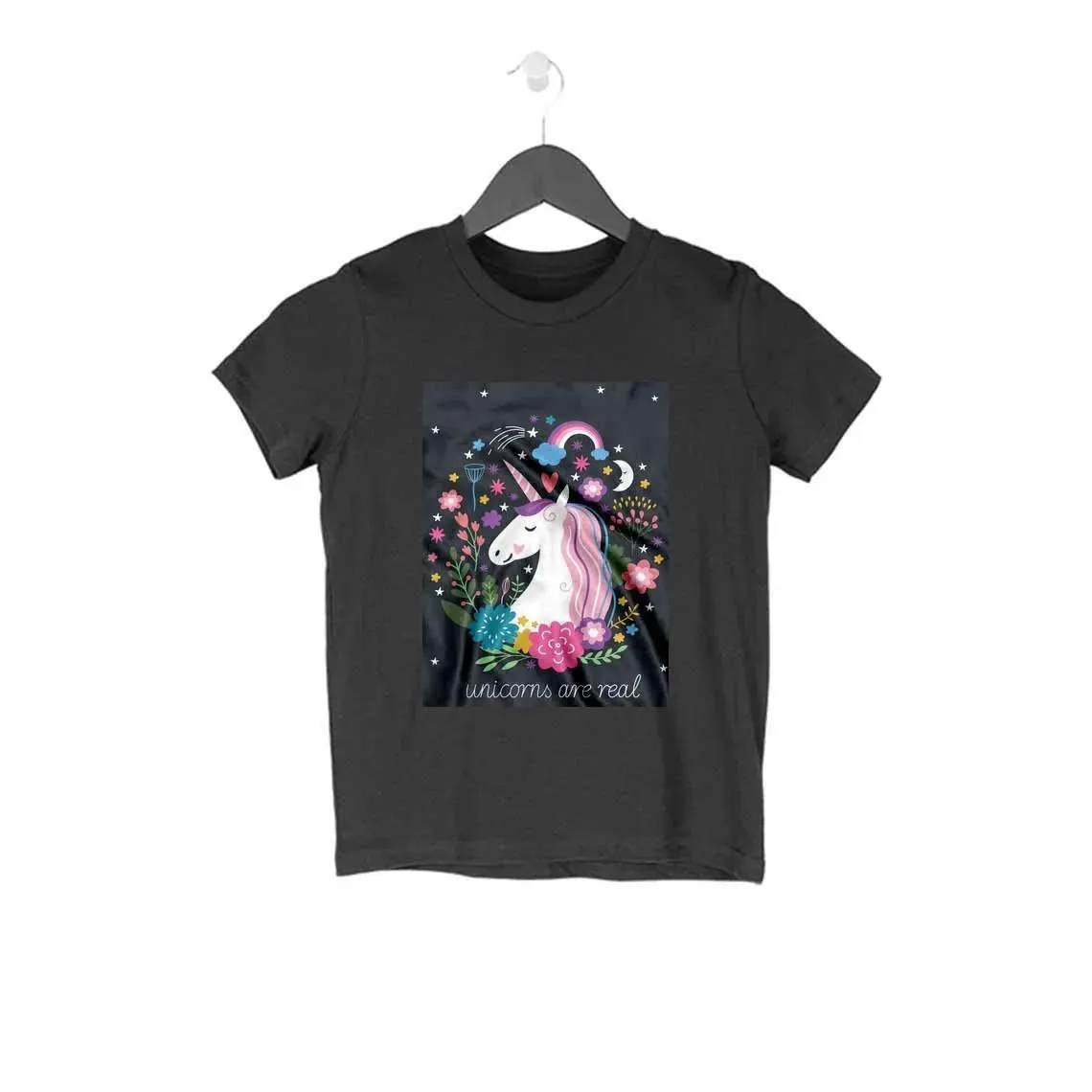 Unicorns Are Real Cotton Tshirt for Girls