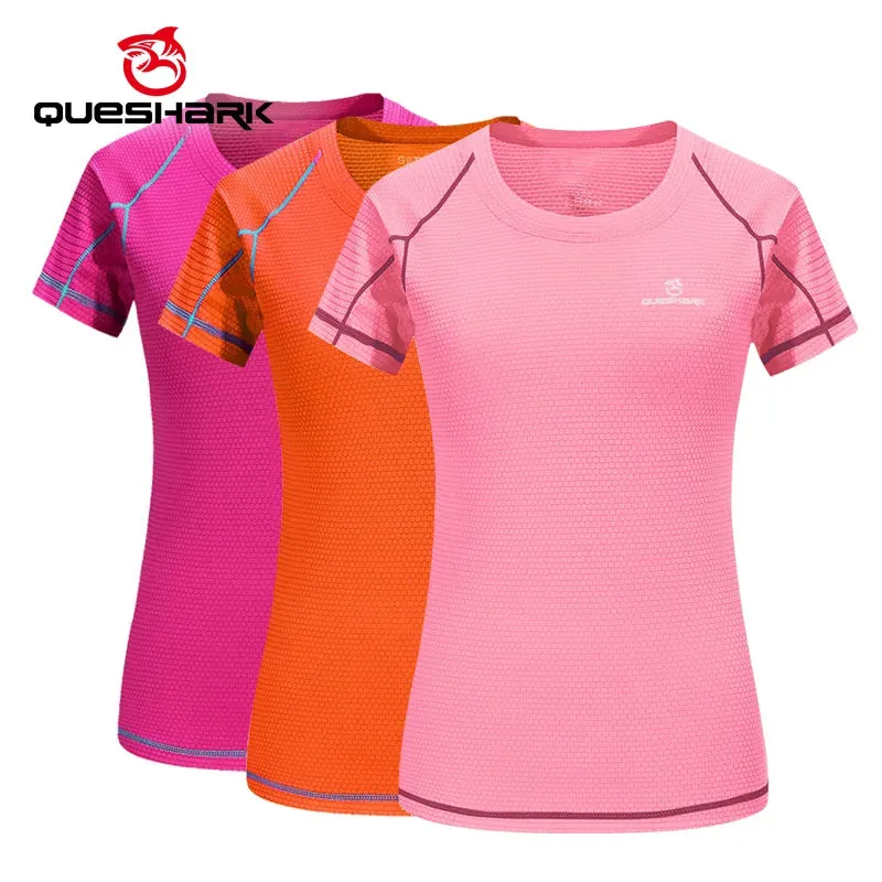 Women Quick Dry Short Sleeve Sports Running T Shirt Breathable Slim Tops Yoga T-shirts Tees Fitness Gym Workout Shirts