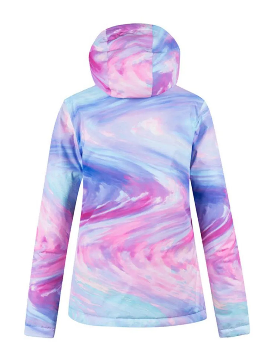 Women Rainbow Insulated Ski Jacket