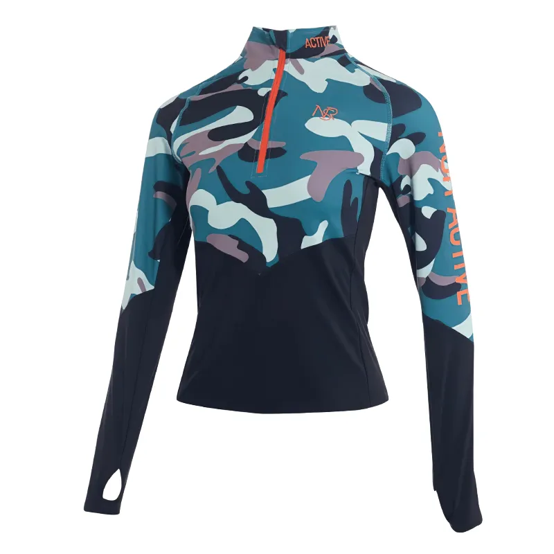 Women's Camo Print Long Sleeves Sport Shirt - SF2019