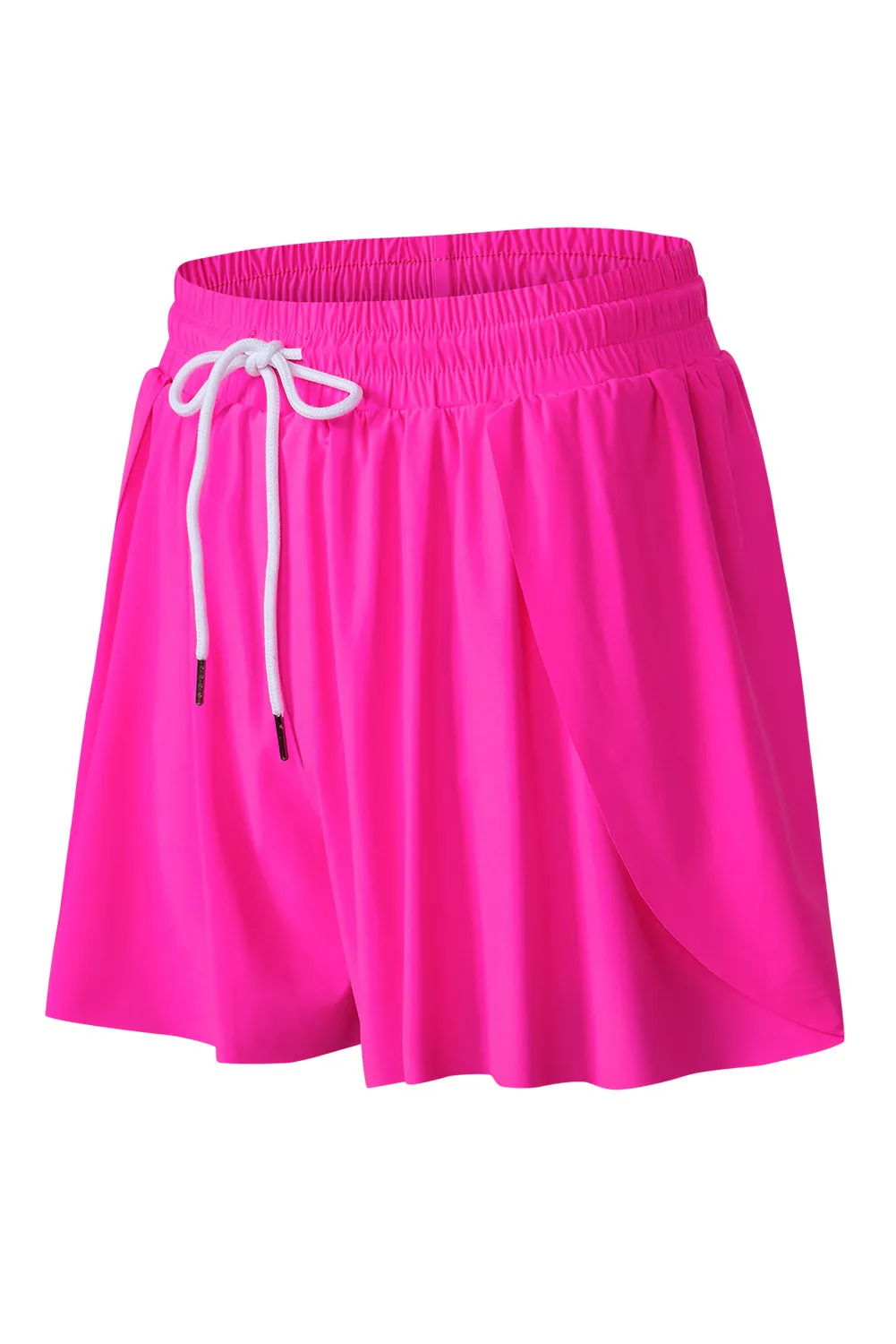 Women's High Waisted Swim Skirt Shorts Quick Dry Swim Bottoms with Pockets