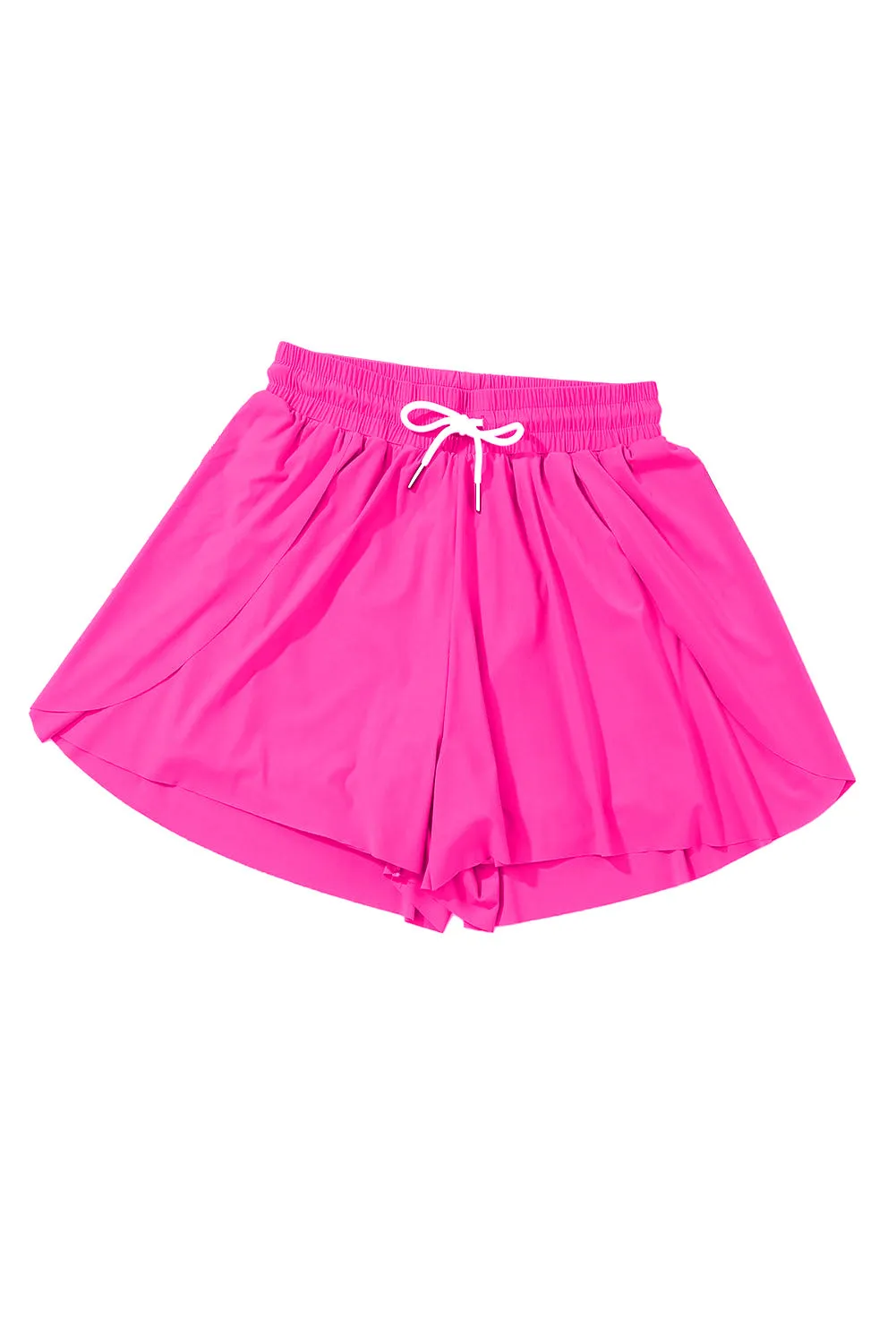 Women's High Waisted Swim Skirt Shorts Quick Dry Swim Bottoms with Pockets